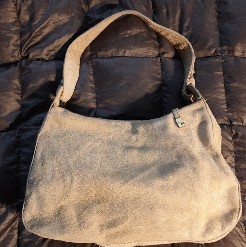 Roberto Cavalli vintage light tan chamois bag